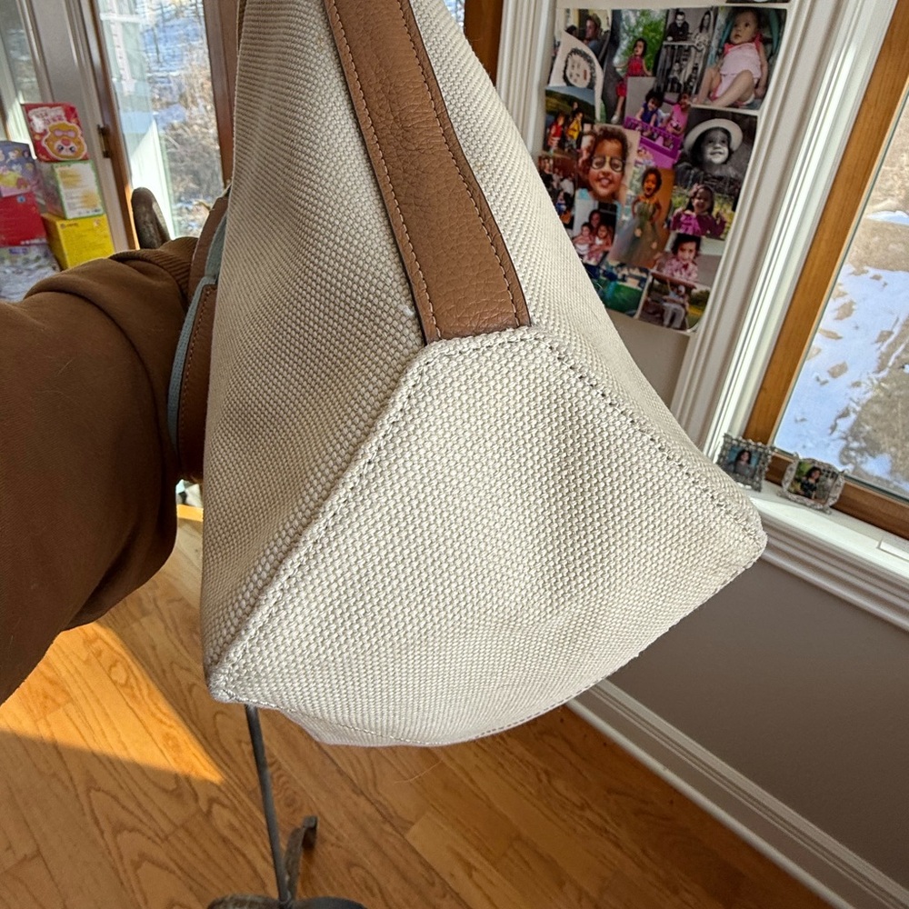 Coach Cream Tote with Colorful Straps - Picture 7 of 8